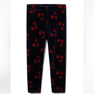 Janie and Jack Flower Velour Leggings